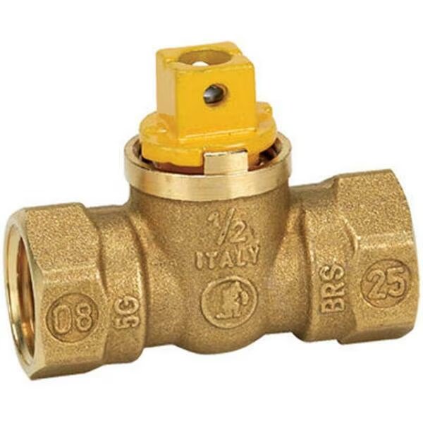 VGV1FSB3BB 0.5 in. Brass Gas Ball Valve, Homewerks, Mfr#: 637827